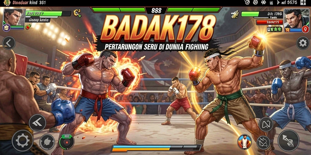 Tangkapan layar pertarungan epik dalam BADAK178.