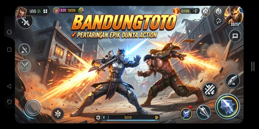 Gameplay BANDUNGTOTO yang mendebarkan dengan aksi pertarungan.