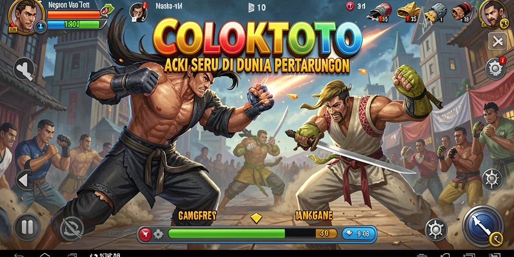 Screenshot gameplay COLOKTOTO dengan aksi pertempuran yang mendebarkan.
