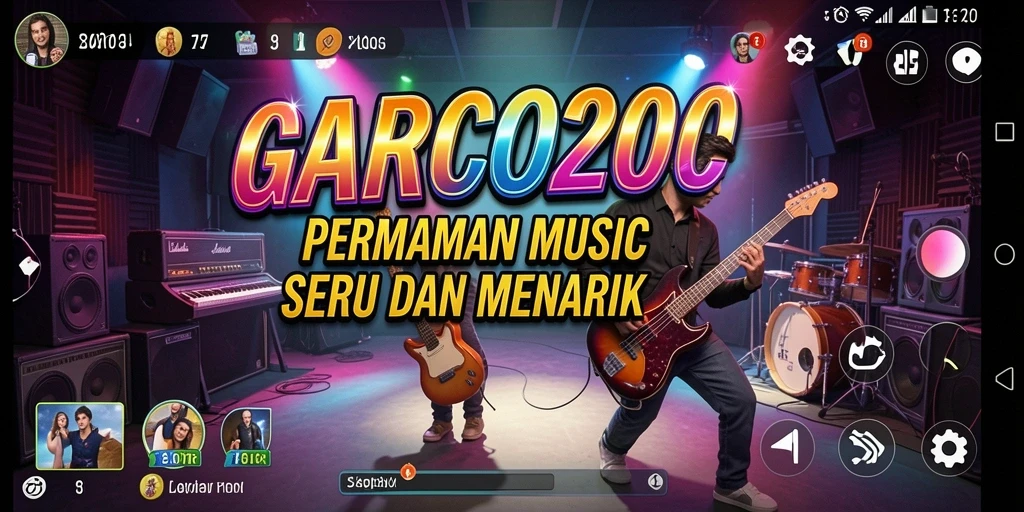 Screenshot permainan GARCO200 menampilkan gameplay musik yang memikat.