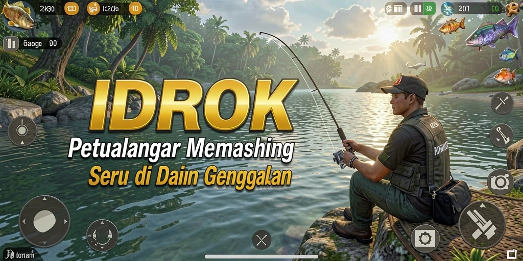 Tangkapan ikan besar dalam gameplay IDROK yang mendebarkan.
