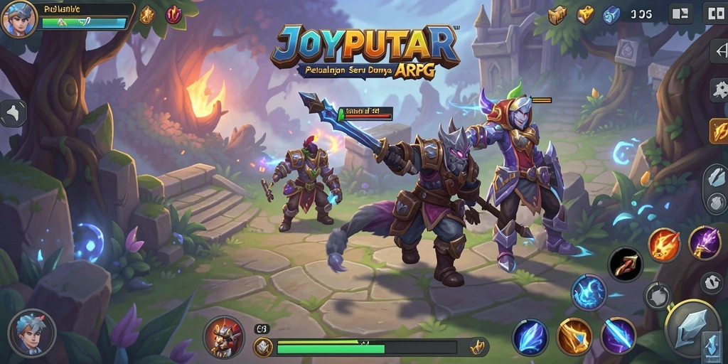 Tampilan menakjubkan gameplay ARPG JOYPTUTAR penuh aksi.
