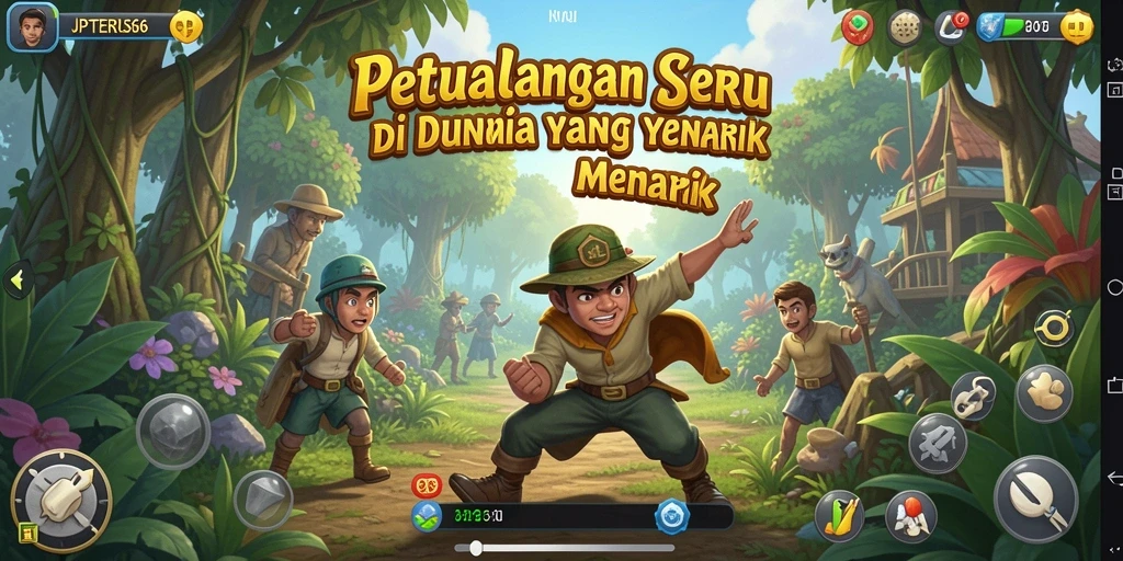 Tampilan gameplay <strong>JPTERUS66</strong> yang menakjubkan dengan berbagai lokasi petualangan.