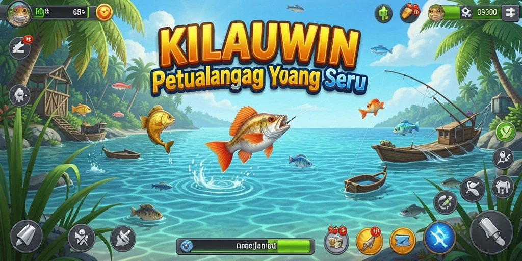 Tangkapan ikan yang beragam dalam gameplay KILAUWIN.