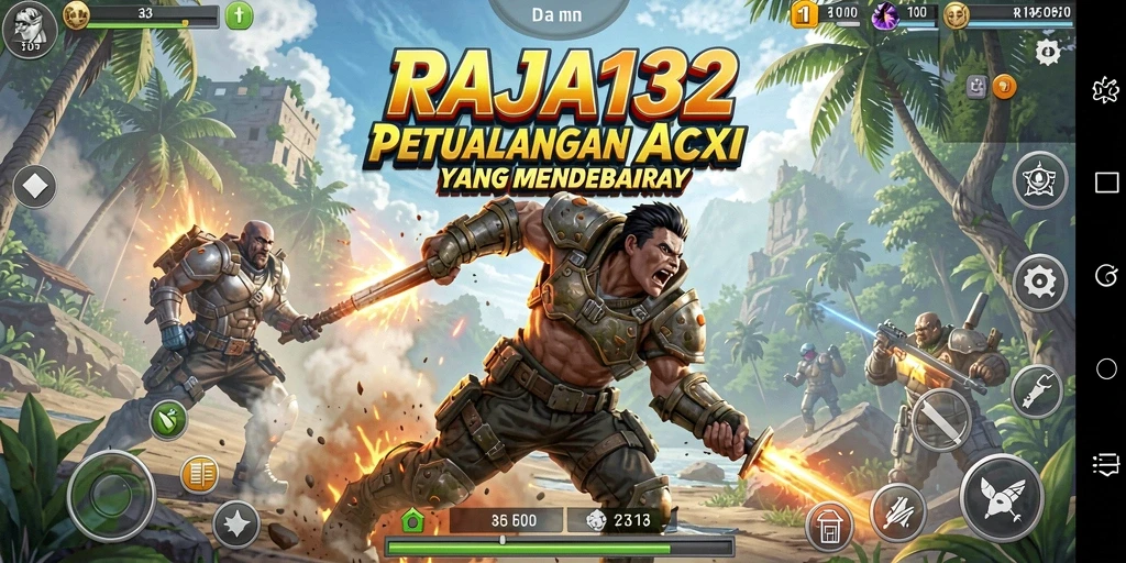 Screenshot RAJA132 menampilkan aksi mendebarkan dalam gameplay.