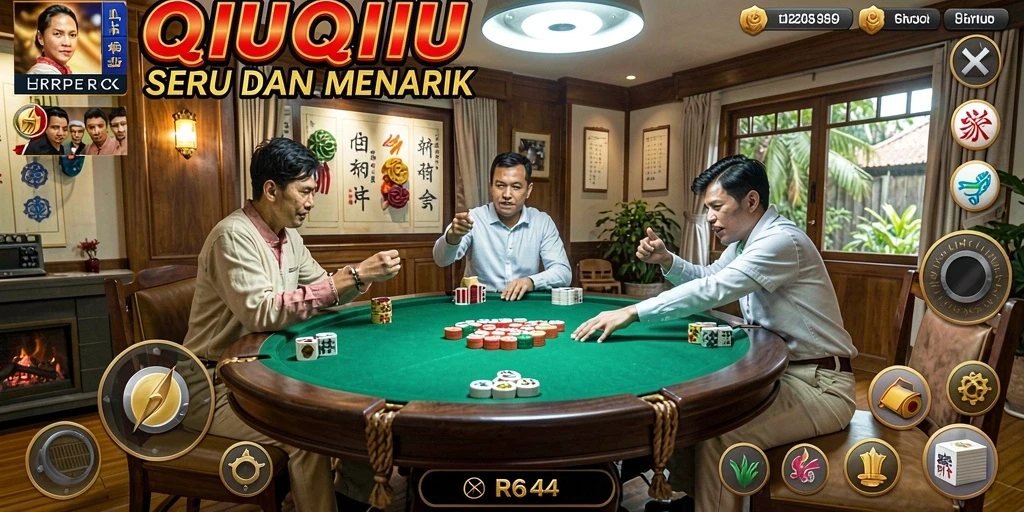 Tampilan gameplay RR44 yang mengasyikkan dalam permainan QiuQiu.