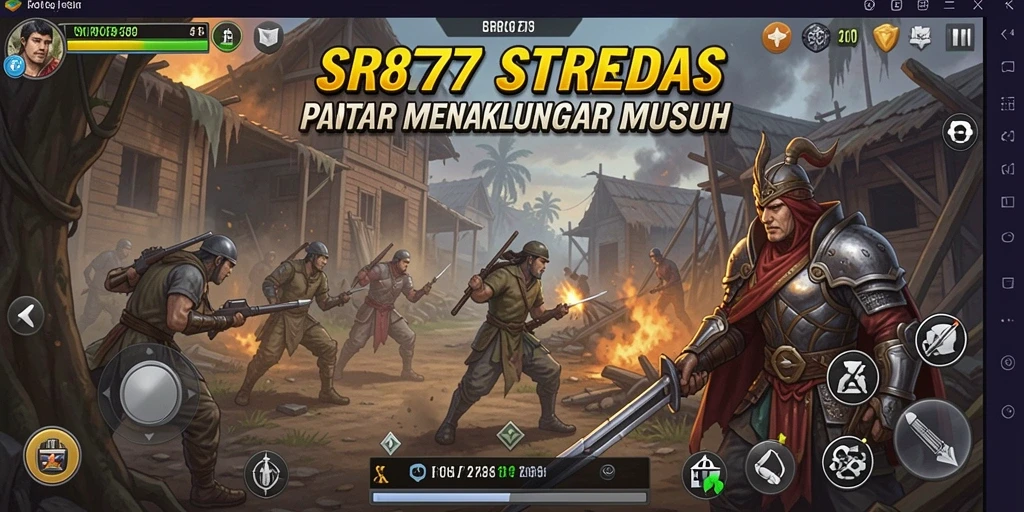 Screenshot gameplay SR877 menunjukkan taktik strategi yang mendebarkan.