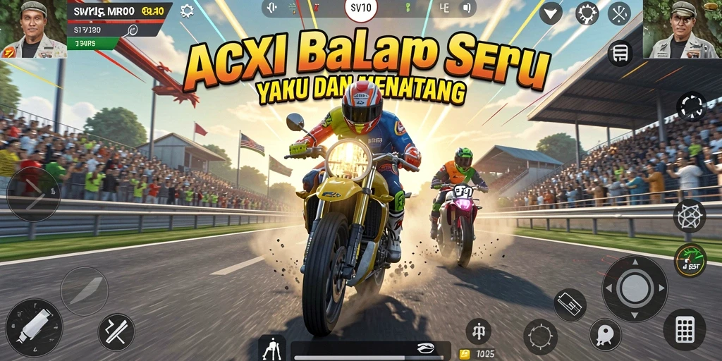 Screenshot dari gameplay balap yang mendebarkan di SVIP10.