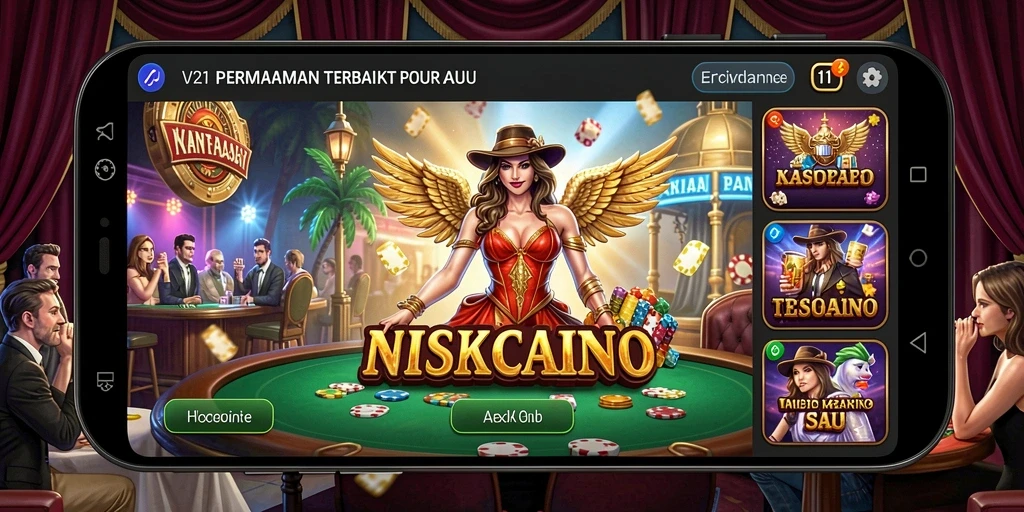Tampilan gameplay Kasino yang mendebarkan di V21.