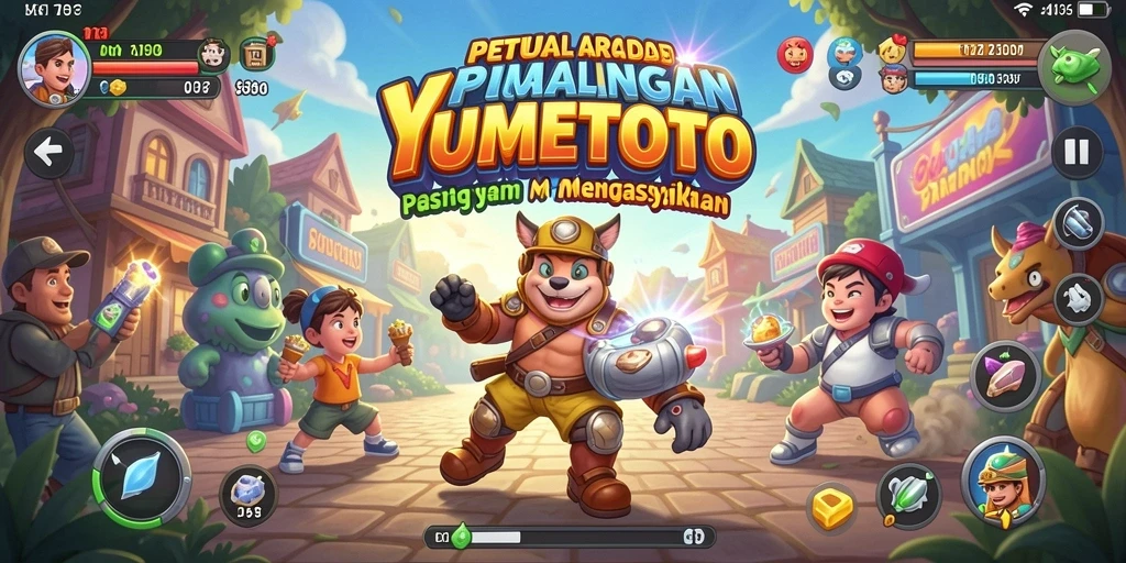 Tampilan gameplay seru dan penuh warna dari YUMETOTO.