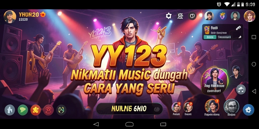 Tampilan gameplay <strong>YY123</strong> yang menarik dengan beragam tantangan musik.